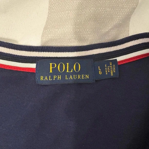 Ralph Lauren Men's Navy and Red Graphic Tee - Picture 3 of 3